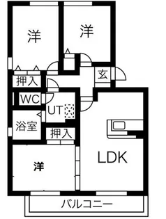 エスポワール今泉【1階】の間取り
