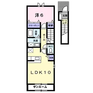 ヴィラ サン A【2階】の間取り