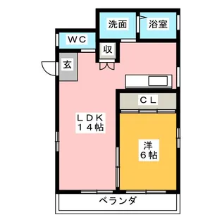 KU・RA・SO【2階】の間取り