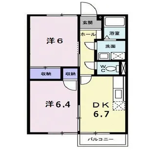 エステート高木【2階】の間取り