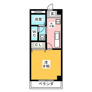 ラビットストリートII【1階】の間取り
