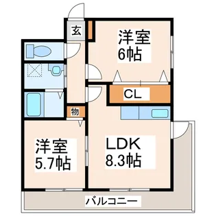Grand Comfort久具【3階】の間取り