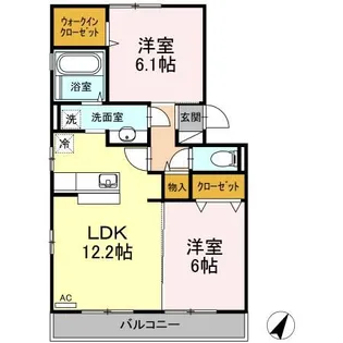 ファミール薊【3階】の間取り