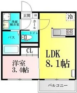 アプリーレ北仙台【1階】の間取り