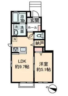 ガーデン ラピス【1階】の間取り