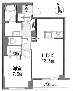 ベリテ常盤台【2階】の間取り