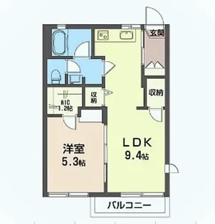 ハイツクリーン【1階】の間取り