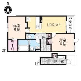 プレッソ橿原2【1階】の間取り