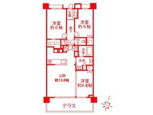 クリオ横浜杉田【4階】の間取り