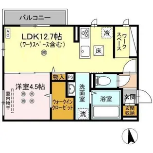 ハムステッドガーデン【1階】の間取り