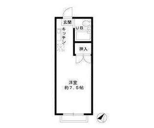 大久保ロイヤルコーポ【2階】の間取り