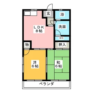 ファミールKATO【1階】の間取り