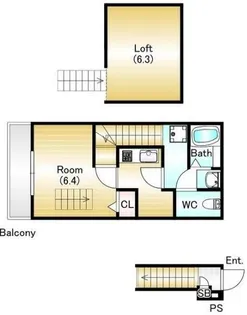 シエーナ等々力【2階】の間取り