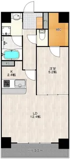グランディール布施【4階】の間取り