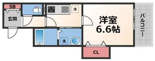 クリエオーレ小若江【1階】の間取り