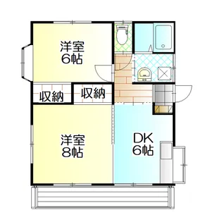 石川コーポ 2号棟【1階】の間取り