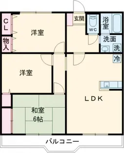 御幸パークマンション【2階】の間取り