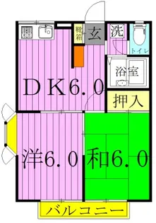エステートピア金子【2階】の間取り