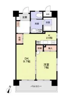 ジュネス北国分【3階】の間取り