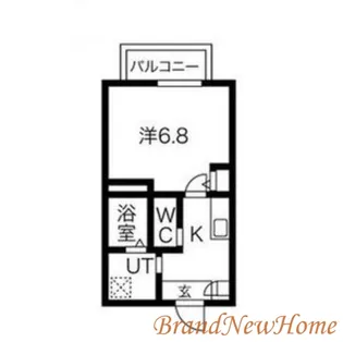 新在家町東エヌエム・キャトフ・ヴァン・シス【1階】の間取り