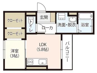 L,crew舟入【2階】の間取り