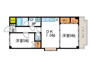 サンヴェール桂【5階】の間取り