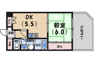S・Iハイツ芦屋【5階】の間取り