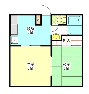 サイクラメンハイツE棟【1階】の間取り