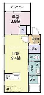 シェリル城北公園【1階】の間取り