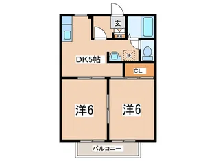 サンロ-ゼ【2階】の間取り