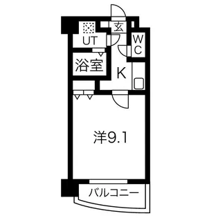 シティ連坊【4階】の間取り