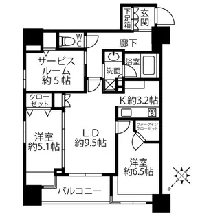 クリオ日本橋久松町【13階】の間取り