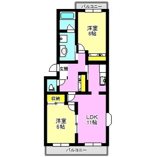 カーサグランデ(北棟)【3階】の間取り