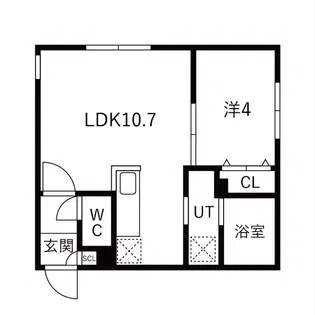 リアン北12【2階】の間取り