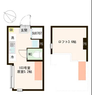 ハーモニーテラス成田東IV【1階】の間取り
