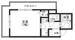 ハイツフルブルームII【1階】の間取り
