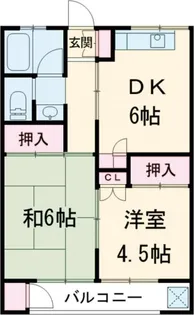 コーポ東和 北棟【2階】の間取り