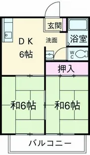 ハイツ松下 B【2階】の間取り