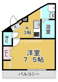 ハッピネス泉中央【2階】の間取り