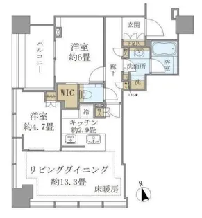 白金ザ・スカイ West【11階】の間取り