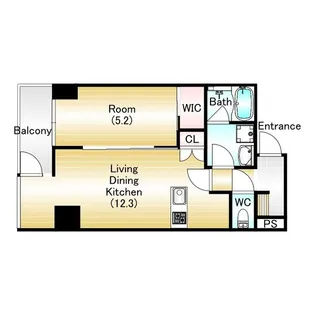 Fortunato 扇町【13階】の間取り