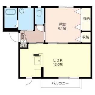 メゾンコーシン【2階】の間取り