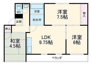 ワイズタウン 2棟【3階】の間取り