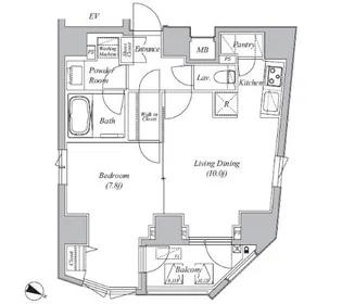 カーサスプレンディッド・ラ・プリュス元赤坂【11階】の間取り