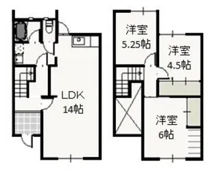 岡山県岡山市中区山崎【一戸建】の間取り