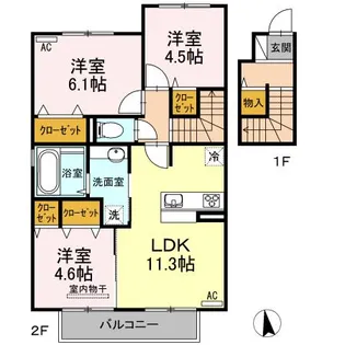 ピラール菊陽 II【2階】の間取り