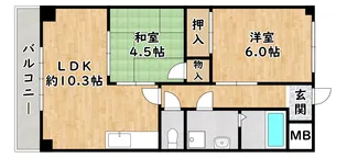 アーバ姫島公園【2階】の間取り