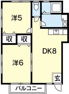 コウシンハイツII【1階】の間取り