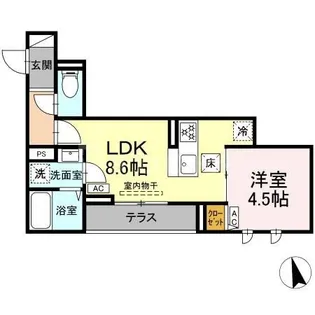 セレスティア八広【1階】の間取り