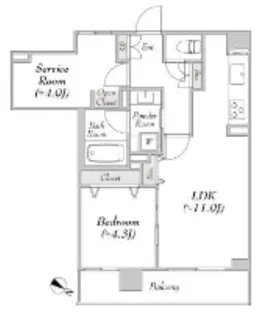 ルミーク文京千石【4階】の間取り